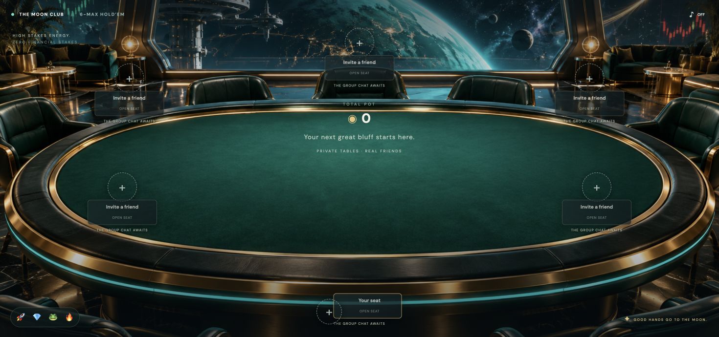 Actual Texas HODL’em game view