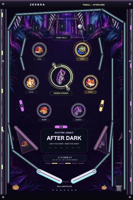 Actual Neon Pinball game view