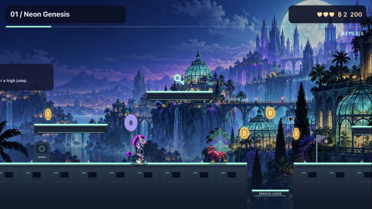 Actual Zeebra Quest game view